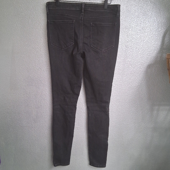 Athleta Ultra Skinny Sculptex Zip Ankle Carbon Wash Black Jeans    Size 10T - Picture 5 of 11